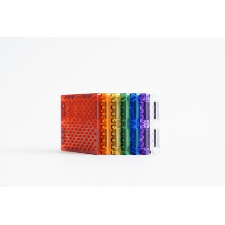 Cleverclixx Magnetická stavebnice Brick Tiles Pack Intense 16 ks