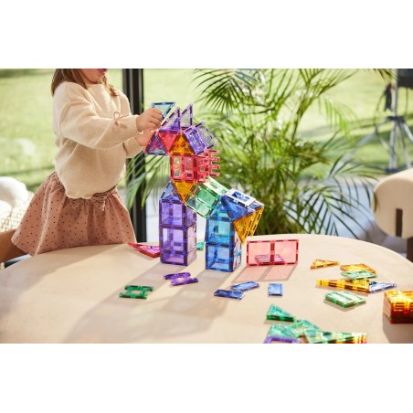 Cleverclixx Magnetická stavebnice Creative Pack Pastel 125 ks