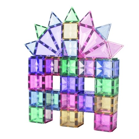 Cleverclixx Magnetická stavebnice Creative Pack Pastel 125 ks