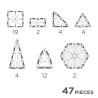 Cleverclixx Magnetická stavebnice Curved Dome Pack Intense 47 ks
