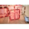 Cleverclixx Magnetická stavebnice Glitter Tiles Pack Transparent růžové 16 ks