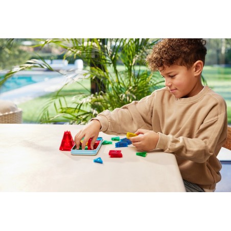 Cleverclixx Magnetická stavebnice Mini Tiles Pack Intense 28 ks