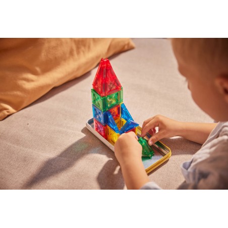 Cleverclixx Magnetická stavebnice Mini Tiles Pack Intense 28 ks