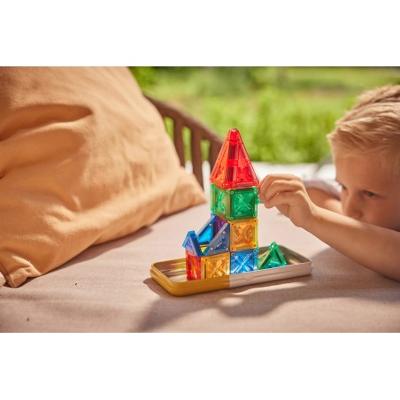 Cleverclixx Magnetická stavebnice Mini Tiles Pack Intense 28 ks