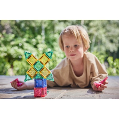 Cleverclixx Magnetická stavebnice Mini Tiles Pack Pastel 28 ks