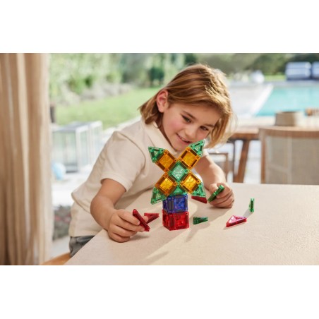 Cleverclixx Magnetická stavebnice Mini Tiles Pack Pastel 28 ks
