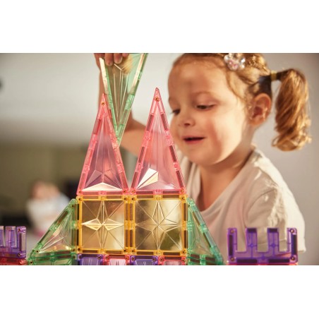 Cleverclixx Magnetická stavebnice Petite Pastel Pack 36 ks