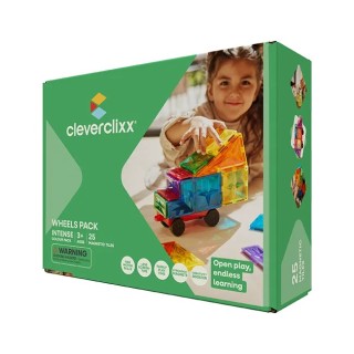 Cleverclixx Magnetická stavebnice Wheels Pack Intense 25 ks