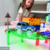 Cleverclixx Magnetická závodní dráha Autíčko modré