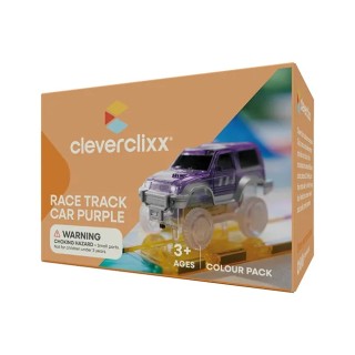 Cleverclixx Magnetická závodní dráha Autíčko fialové