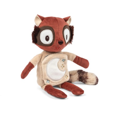 Lilliputiens Plyšová hračka lemur Elvis s látkovou knížkou