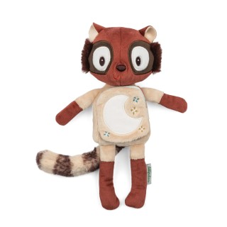 Lilliputiens Plyšová hračka lemur Elvis s látkovou knížkou