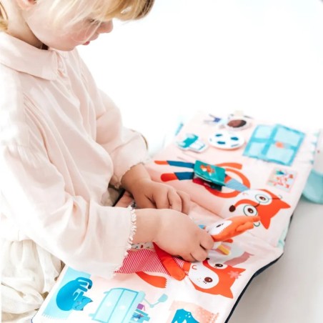 Lilliputiens Textilní didaktická knížka Dobrou noc liško Alice