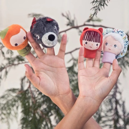 Lilliputiens Set prstových maňásků Červená Karkulka
