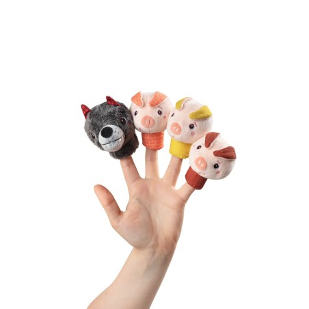 Lilliputiens Set prstových maňásků Tři prasátka