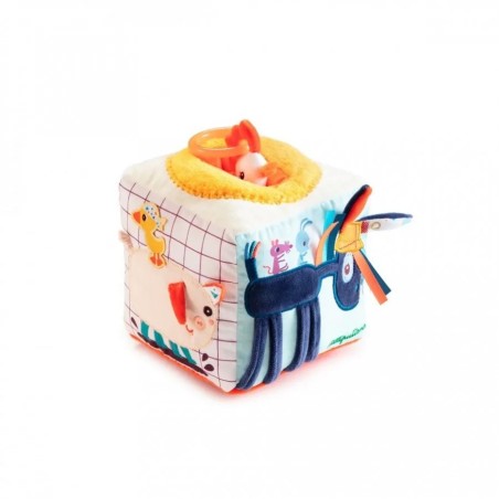 Lilliputiens Textilní kostka s aktivitami a překvapením farma