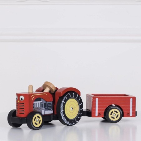 Le Toy Van traktor červený Bertie