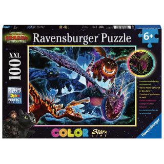 RAVENSBURGER Svítící puzzle Jak vycvičit draka III XXL 100 dílků