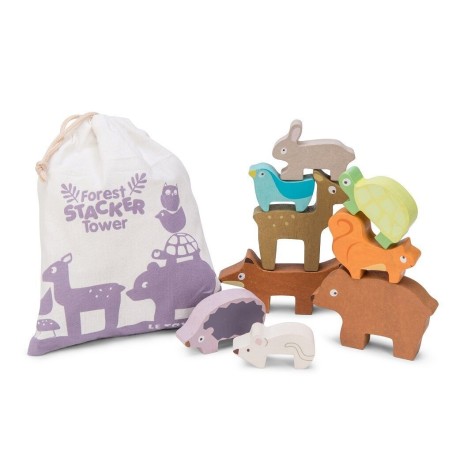 Le Toy Van Petilou Dřevěná skládací věž zvířátka