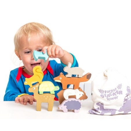 Le Toy Van Petilou Dřevěná skládací věž zvířátka