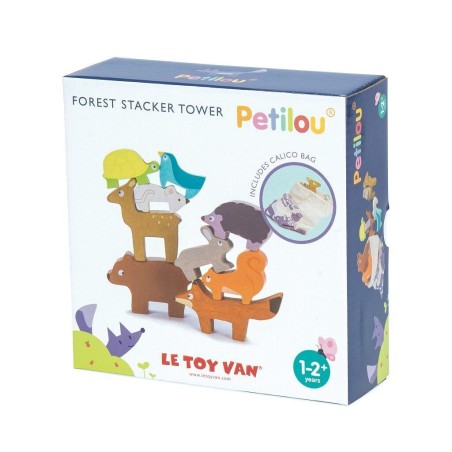 Le Toy Van Petilou Dřevěná skládací věž zvířátka
