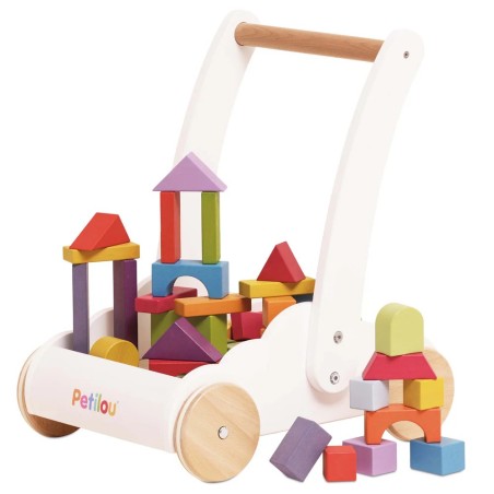 Le Toy Van Petilou Vozík s duhovými kostkami