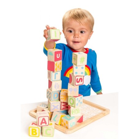 Le Toy Van Petilou Multifunkční dřevěné kostky abeceda