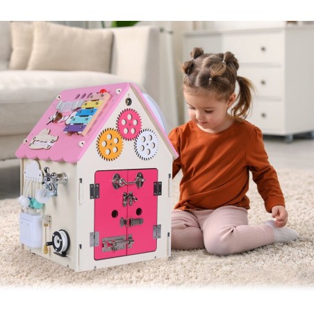 2Kids Toys Activity board Domeček růžový