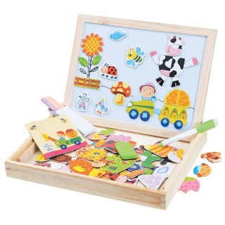 2Kids Toys Magnetická tabulka Farma 102 dílků
