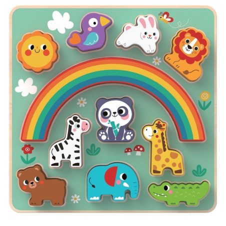 2Kids Toys Balanční puzzle se zvířátky 2 v 1