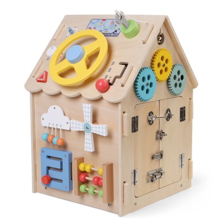 2Kids Toys Activity board Domeček přírodní