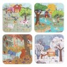 2Kids Toys Puzzle v dřevěné krabici Čtyři roční období