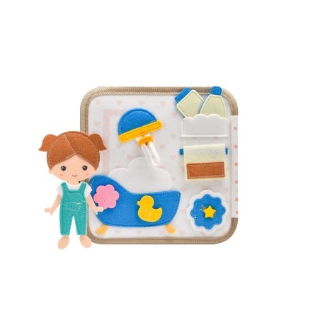 2Kids Toys Senzorická busy kniha Domeček s panenkou