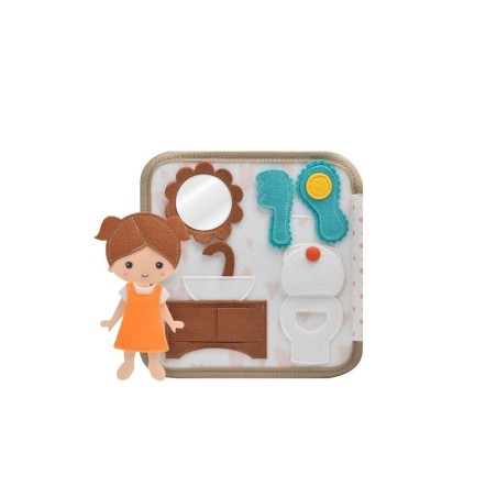 2Kids Toys Senzorická busy kniha Domeček s panenkou