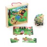 Vilac Dřevěné puzzle O Palečkovi 4 v 1