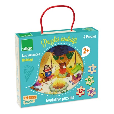 Vilac Dřevěné puzzle Dobrodružství 4v1