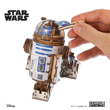 Ugears 3D dřevěná mechanická skládačka Star Wars R2-D2