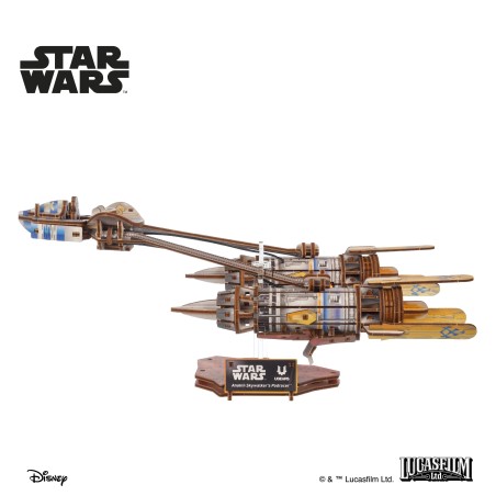 Ugears 3D dřevěná mechanická skládačka Star Wars Závodní kluzák