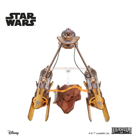 Ugears 3D dřevěná mechanická skládačka Star Wars Závodní kluzák