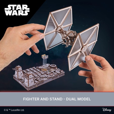 Ugears 3D dřevěná mechanická skládačka Star Wars Stíhačka TIE