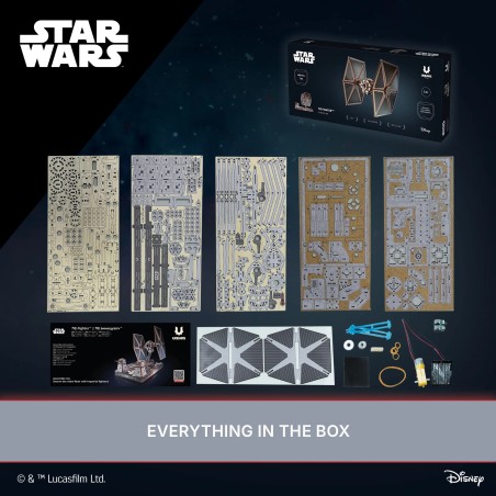 Ugears 3D dřevěná mechanická skládačka Star Wars Stíhačka TIE