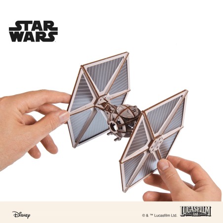 Ugears 3D dřevěná mechanická skládačka Star Wars Stíhačka TIE