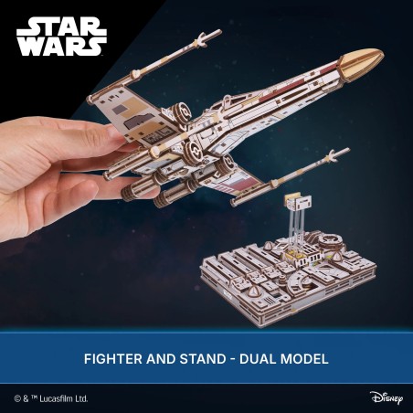 Ugears 3D dřevěná skládačka Star Wars Luke Skywalker X-Wing stíhačka