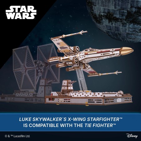 Ugears 3D dřevěná skládačka Star Wars Luke Skywalker X-Wing stíhačka