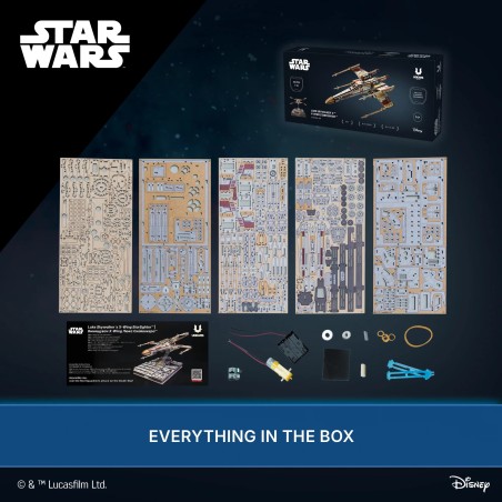 Ugears 3D dřevěná skládačka Star Wars Luke Skywalker X-Wing stíhačka