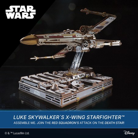 Ugears 3D dřevěná skládačka Star Wars Luke Skywalker X-Wing stíhačka