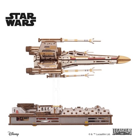 Ugears 3D dřevěná skládačka Star Wars Luke Skywalker X-Wing stíhačka