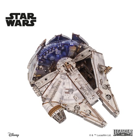 Ugears 3D dřevěná mechanická skládačka Star Wars Millennium Falcon