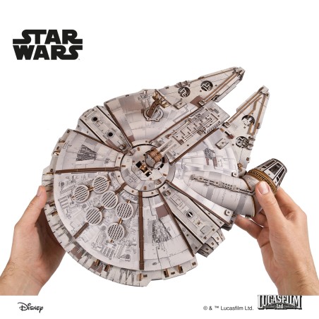 Ugears 3D dřevěná mechanická skládačka Star Wars Millennium Falcon