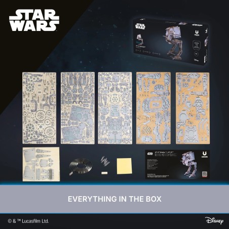 Ugears 3D dřevěná mechanická skládačka Star Wars AT-ST kráčedlo